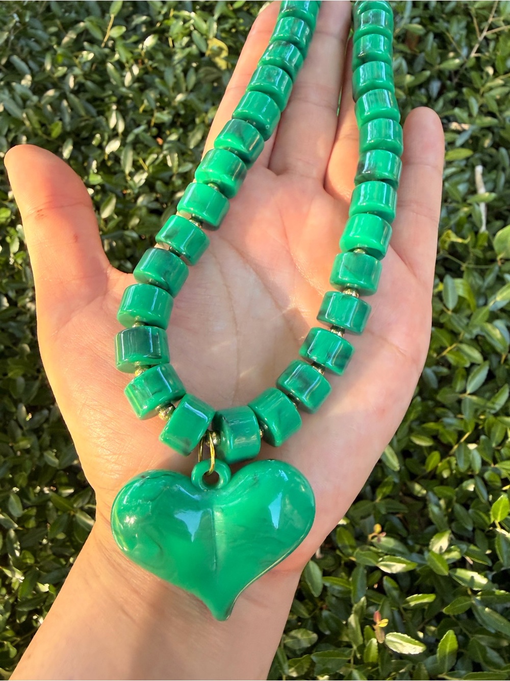 Anthropologie Green Heart Bead Pendant
Green Necklace - Picture 4 of 9